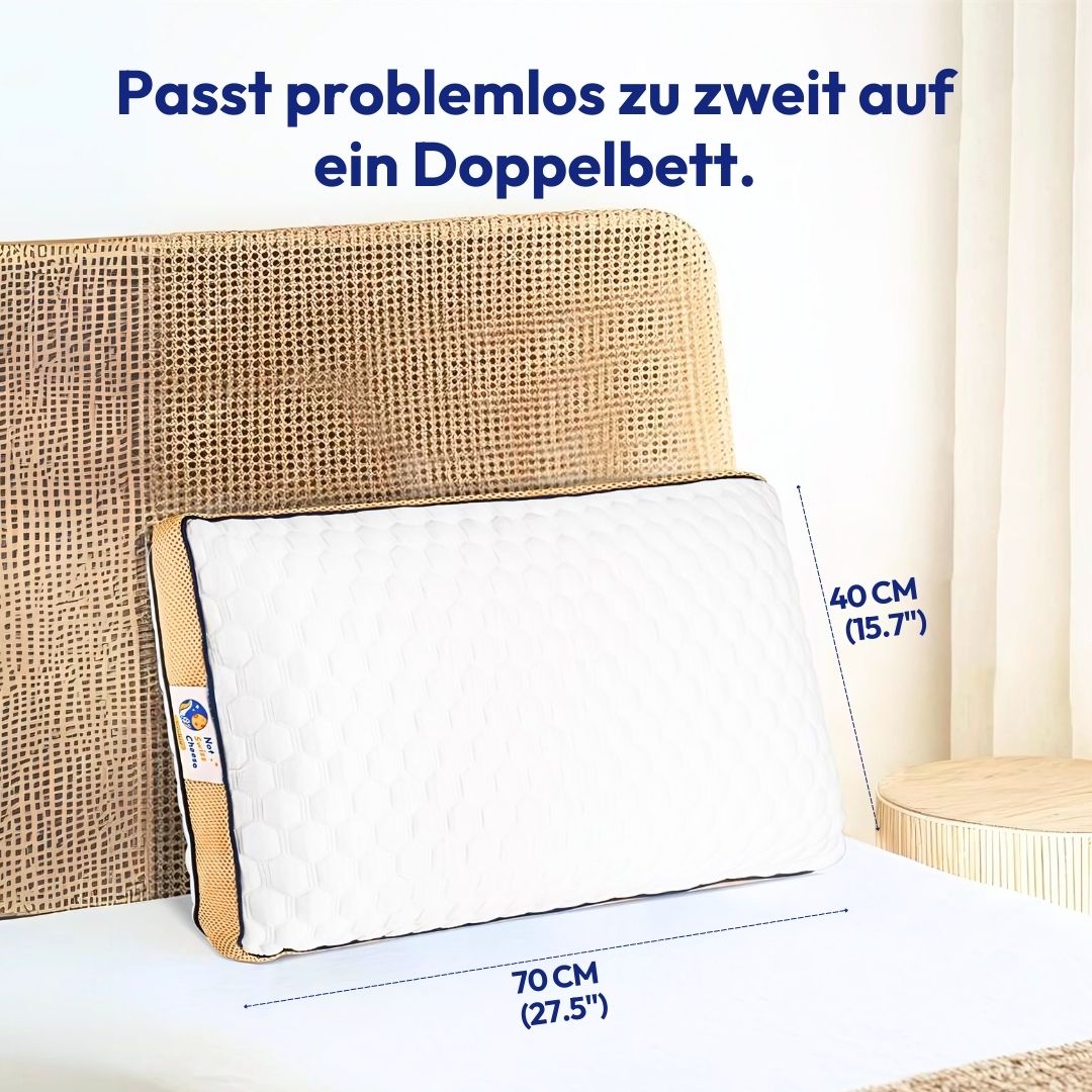 Talalay-Latex-Kissen - Luxuriös weich und atmungsaktiv 40x70cm Queen Size, mittelweich