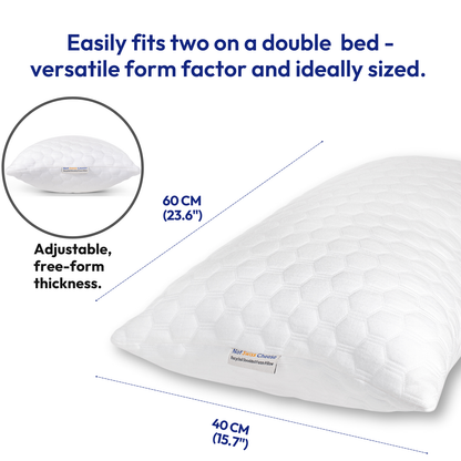 Verstellbares Memory-Schaum-Kissen mit Füllung – Ergonomisches Schlafkissen (Zweite Kissen 50 % Rabatt)